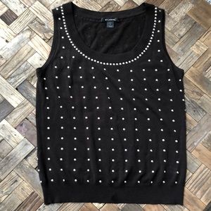 St John Riveted Chocolate Brown Shell Top